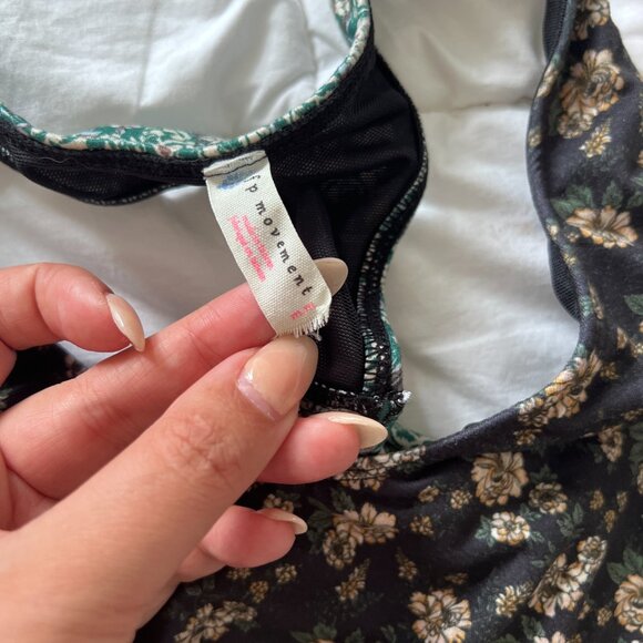 Free People x FP Movement Floral Printed Synergy Strappy Back Sports Bra - Picture 8 of 9